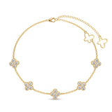 Lelice Fanny Lucky Bracelet in gold on a white background