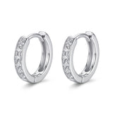 Lelice Kaia Hoop Earrings in silver on a white background