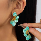 Capucine Turquoise Petal Earrings