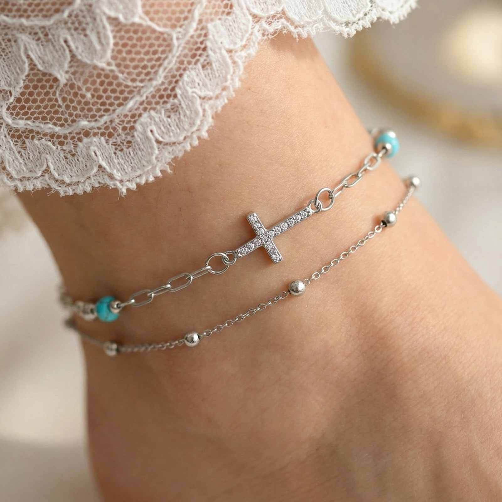 Faith Silver Anklet