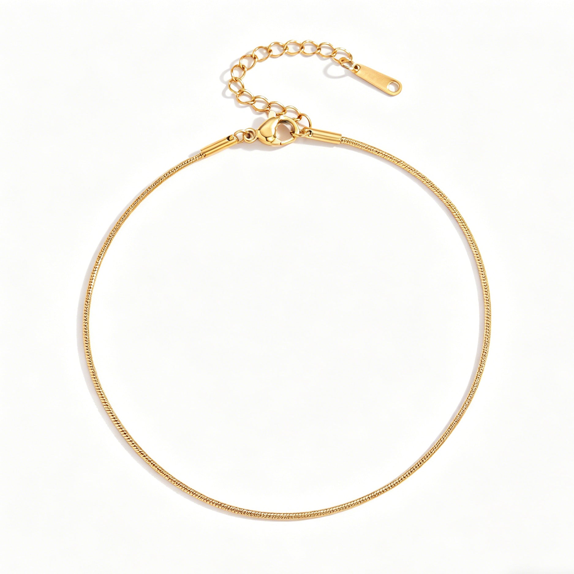 Jade Sleek Gold Anklet
