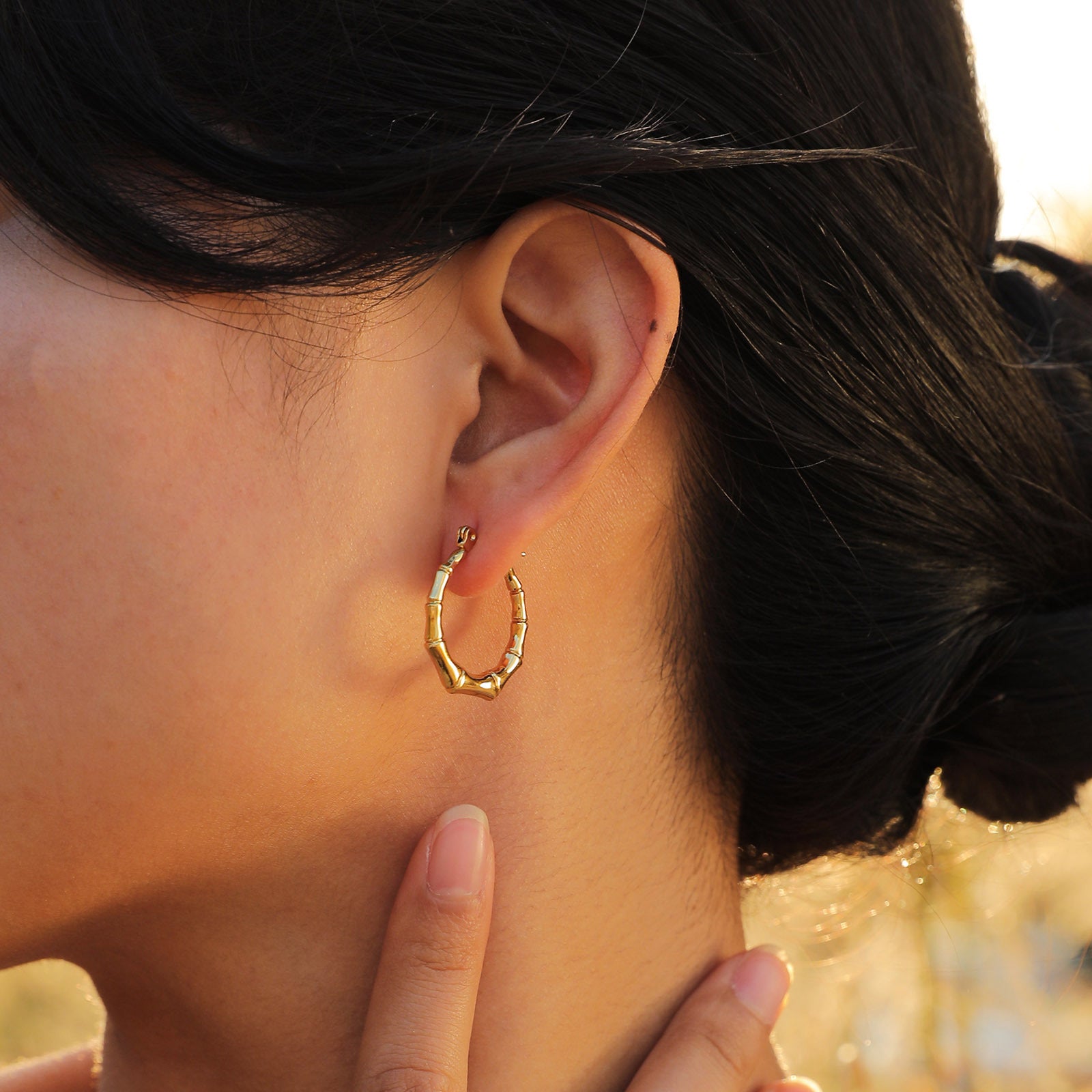 The Golden Bamboo Hoops