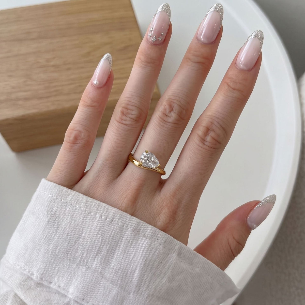 Anouk Gold Pear Ring