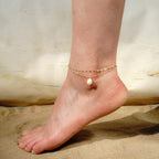 Riviera Pearl Drop Anklet