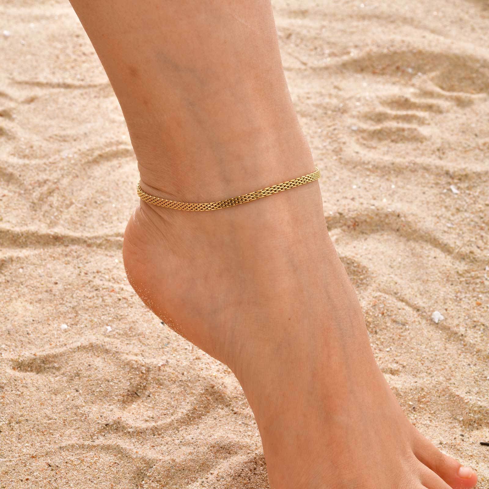 Monaco Golden Braid Anklet