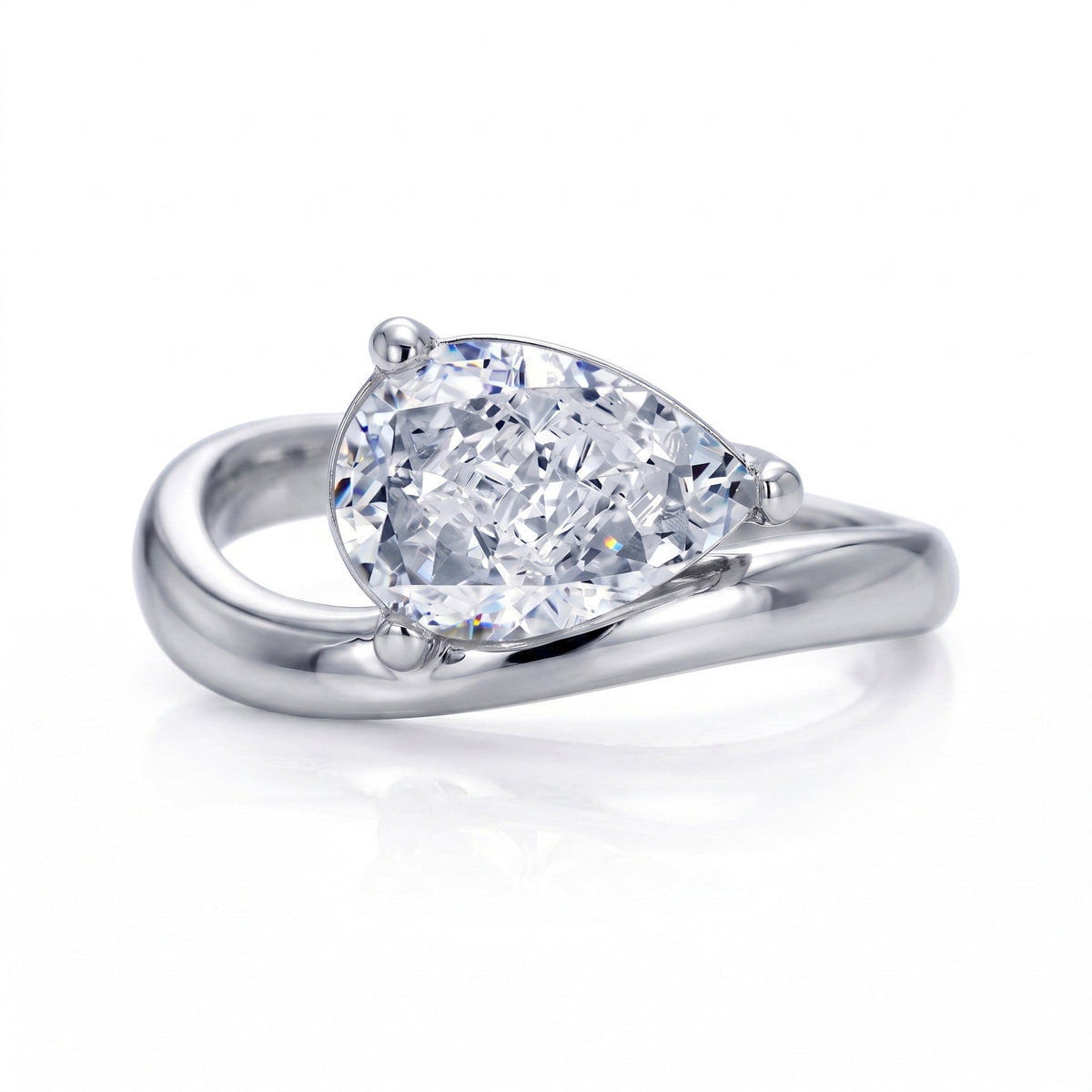Anouk Silver Pear Ring