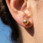 Hammered Gold Studs