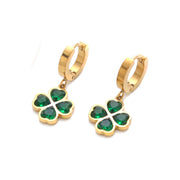 Lelice Alice Clover Earrings in gold on a white background
