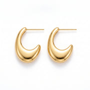 Lelice Amber Gold Earrings in gold on a white background