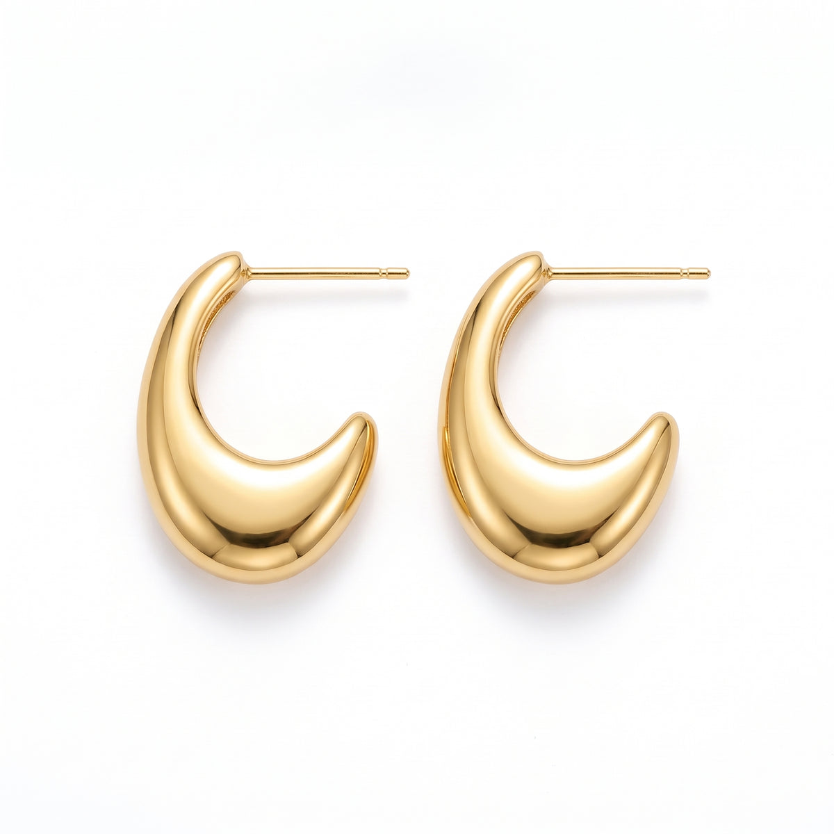 Lelice Amber Gold Earrings in gold on a white background
