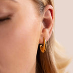 Amber Gold Earrings - Earrings - Lelice Jewelry