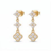 Lelice Ambre Glow Earrings in gold on a white background