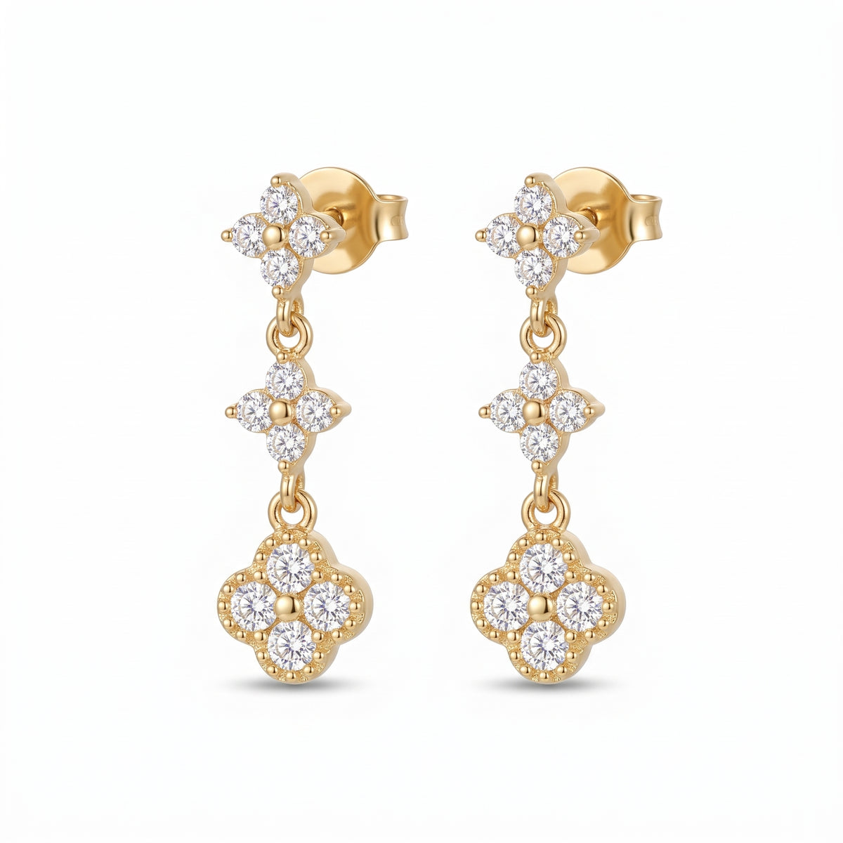 Lelice Ambre Glow Earrings in gold on a white background