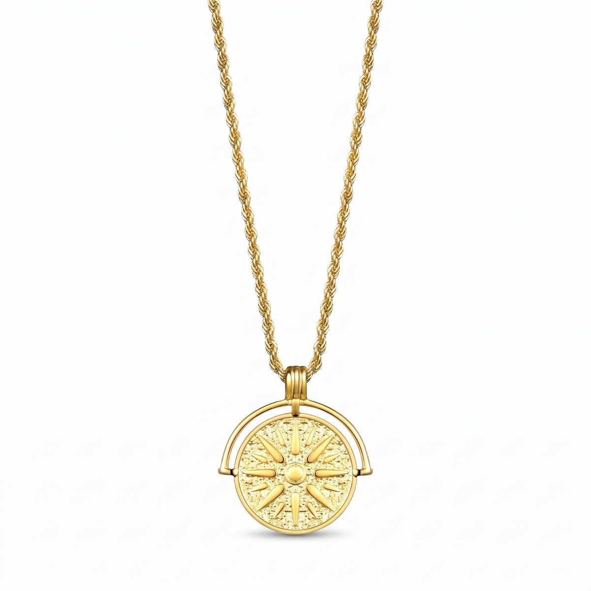 Lelice Amulet Gold Necklace on a white background