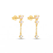 Lelice Andromeda Drop Earrings in gold on a white background