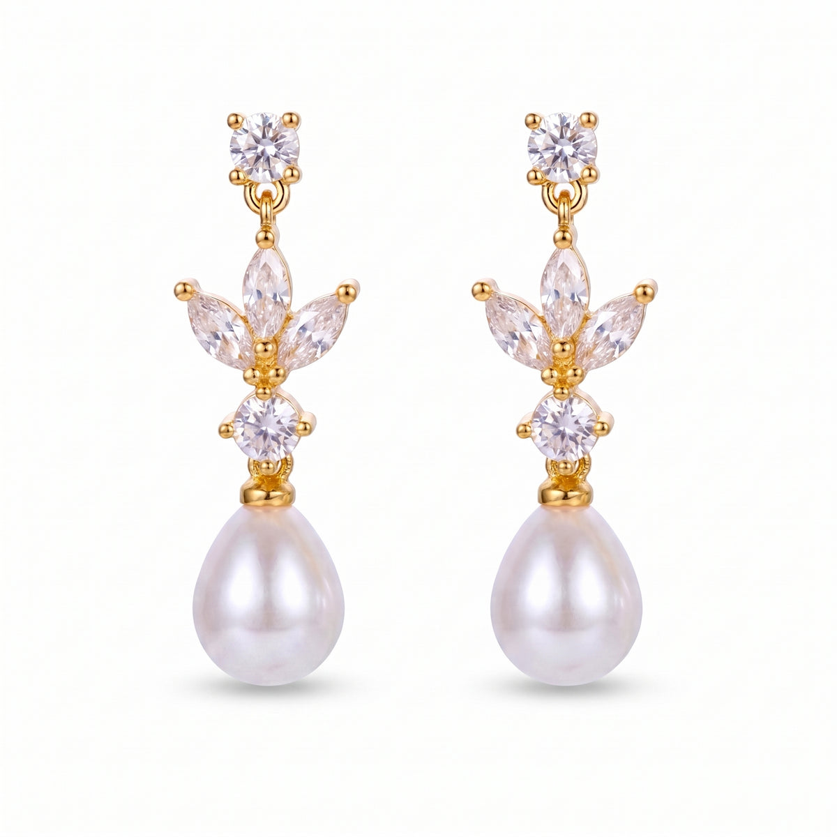 Lelice Artemis Gold Pearl Drops on a white background