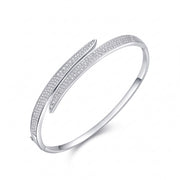 Lelice Astrid Silver Bangle on a white background