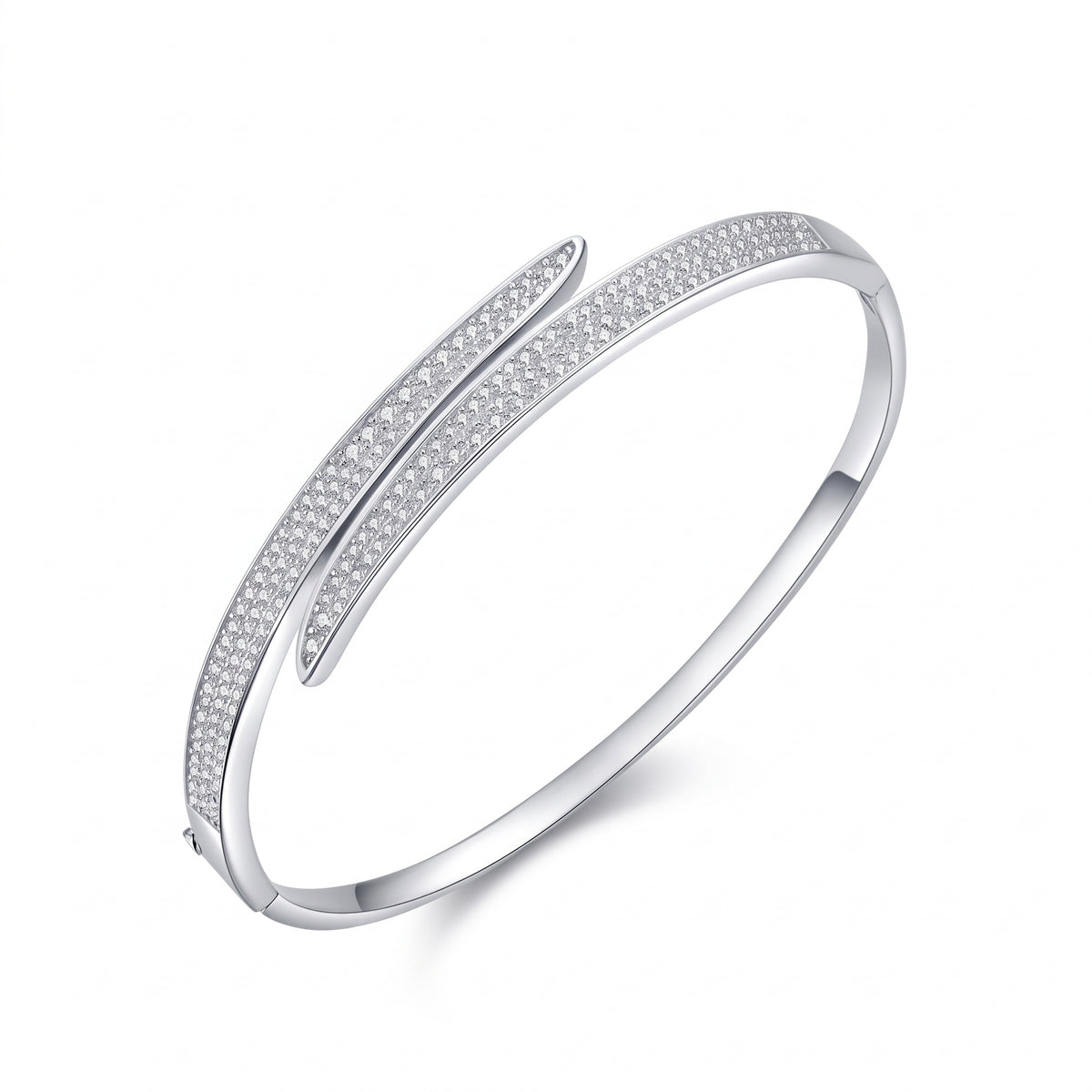Lelice Astrid Silver Bangle on a white background
