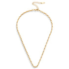 Lelice gold box chain necklace Aurélie on a white background