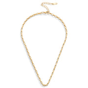 Lelice gold box chain necklace Aurélie on a white background