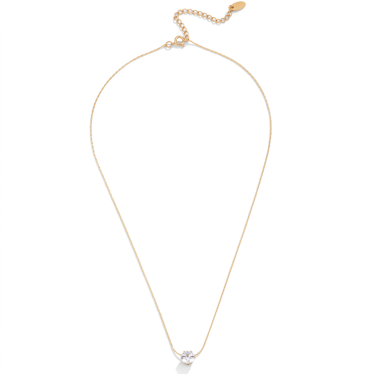 Lelice Beatrice Circle Necklace in gold on a white background