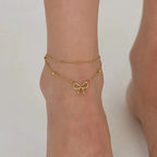 Belle Bow Anklet - Anklet - Lelice Jewelry