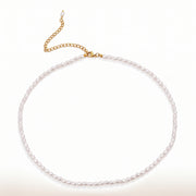 Lelice Camille Pearl Choker in gold on a white background
