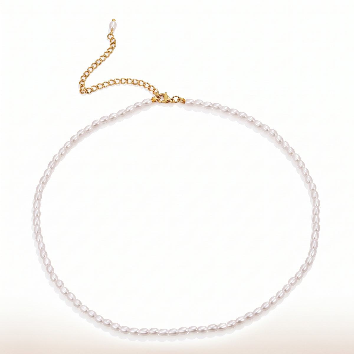 Lelice Camille Pearl Choker in gold on a white background