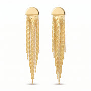 Lelice Cascade Earrings in gold on a white background