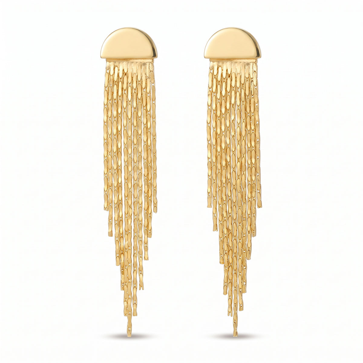 Lelice Cascade Earrings in gold on a white background