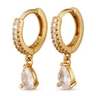 Lelice Céleste Sparkle Hoops in gold on a white background