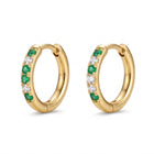 Lelice Celine Crystal Hoops in gold on a white background