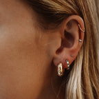 Celine Crystal Hoops - Lelice Jewelry