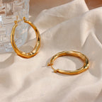 Claire Polished Hoops - Lelice Jewelry