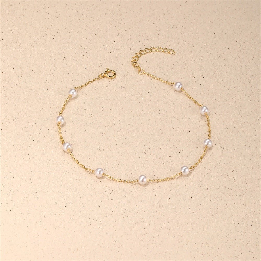 Colette Pearl Anklet - Anklet - Lelice Jewelry