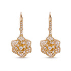 Lelice Crystal Rosette Gold Earrings on a white background