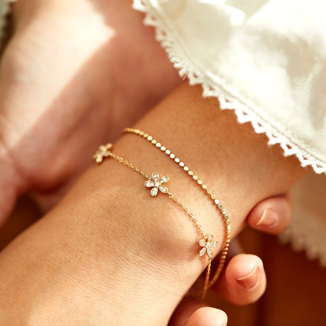 Daisy Flower Bracelet - Lelice Jewelry