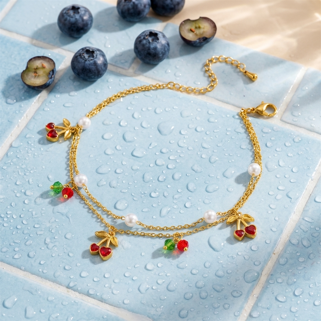 Louise Cherry Anklet