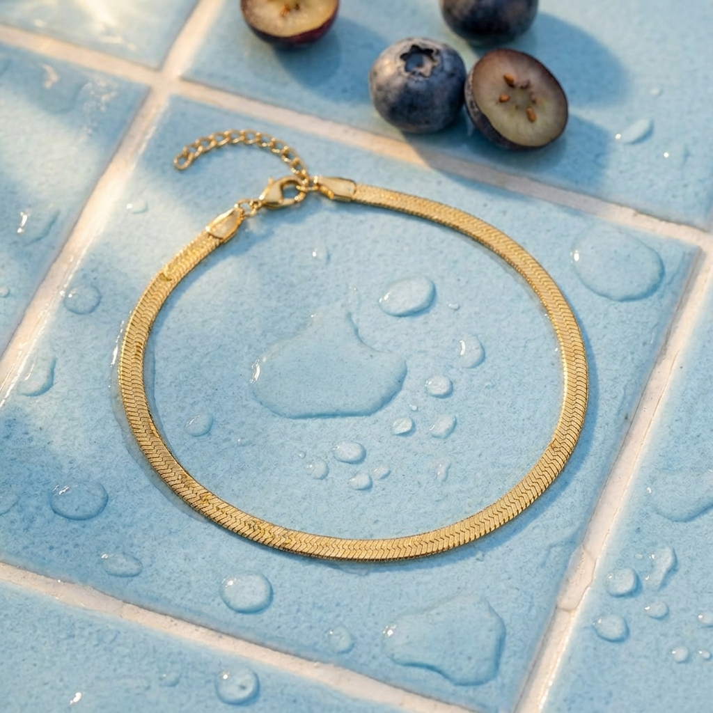 Mila Herringbone Anklet