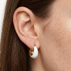 Lottie Cream Chunky Hoops