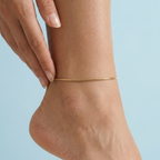 Jade Sleek Gold Anklet