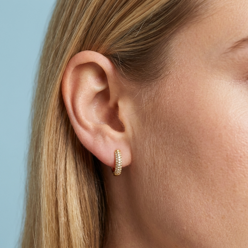 Rose Sparkle Hoops