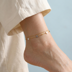 Elowen Clover Shell Anklet