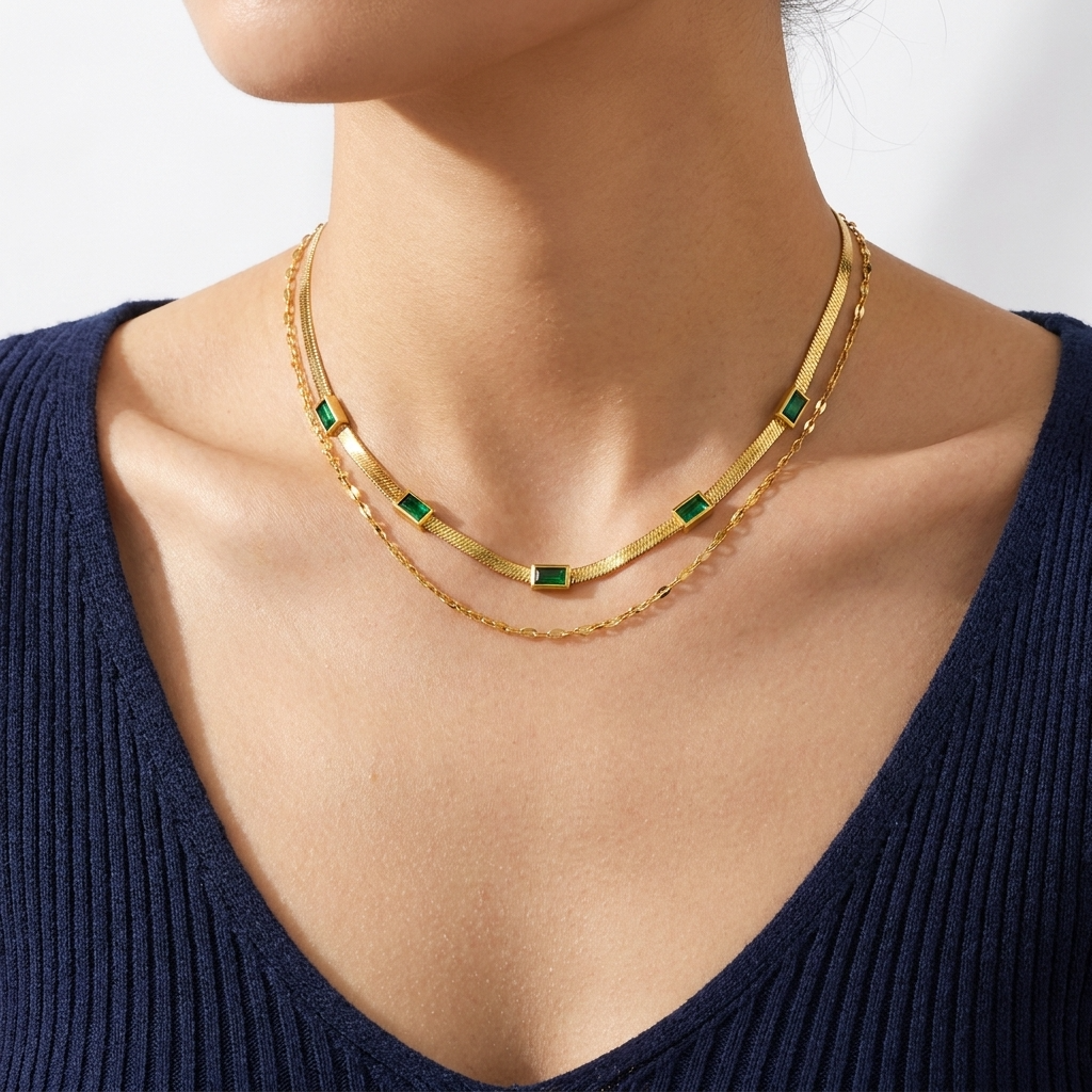 Gatsby Green Double Chain
