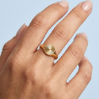 Astra Gold Sunburst Engraved Signet Ring