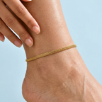 Monaco Golden Braid Anklet