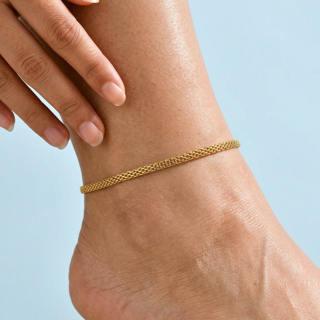 Monaco Golden Braid Anklet
