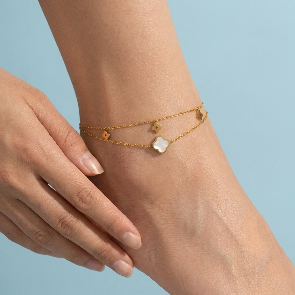 Fiora Clover Charm Anklet