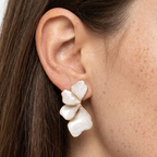 Capucine White Petal Earrings