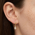Coco Gold Teardrop Huggies